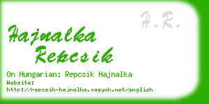 hajnalka repcsik business card